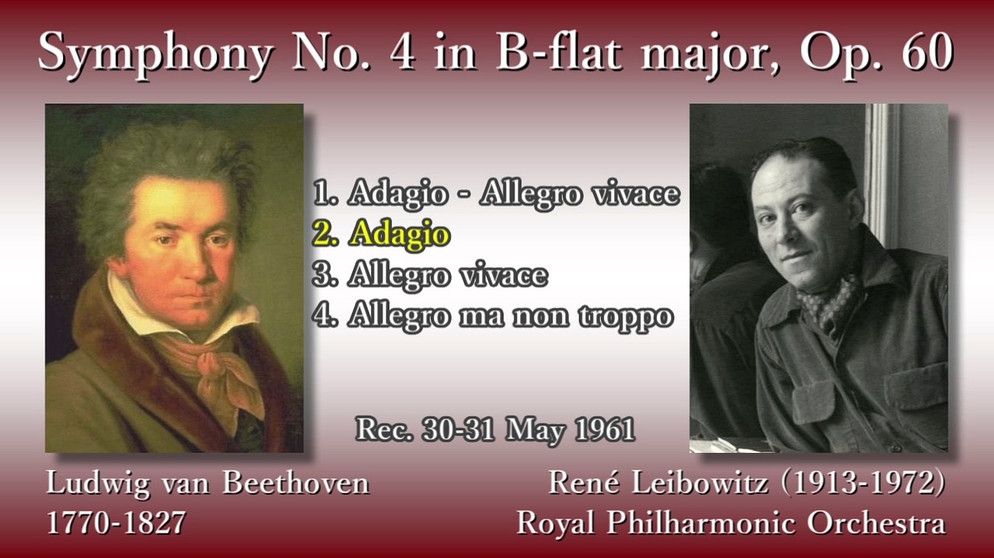 Beethoven: Symphony No. 4, Leibowitz & RPO (1961) ベートーヴェン 交響曲第4番 レイボヴィッツ | Bildquelle: Deucalion Project (via YouTube)