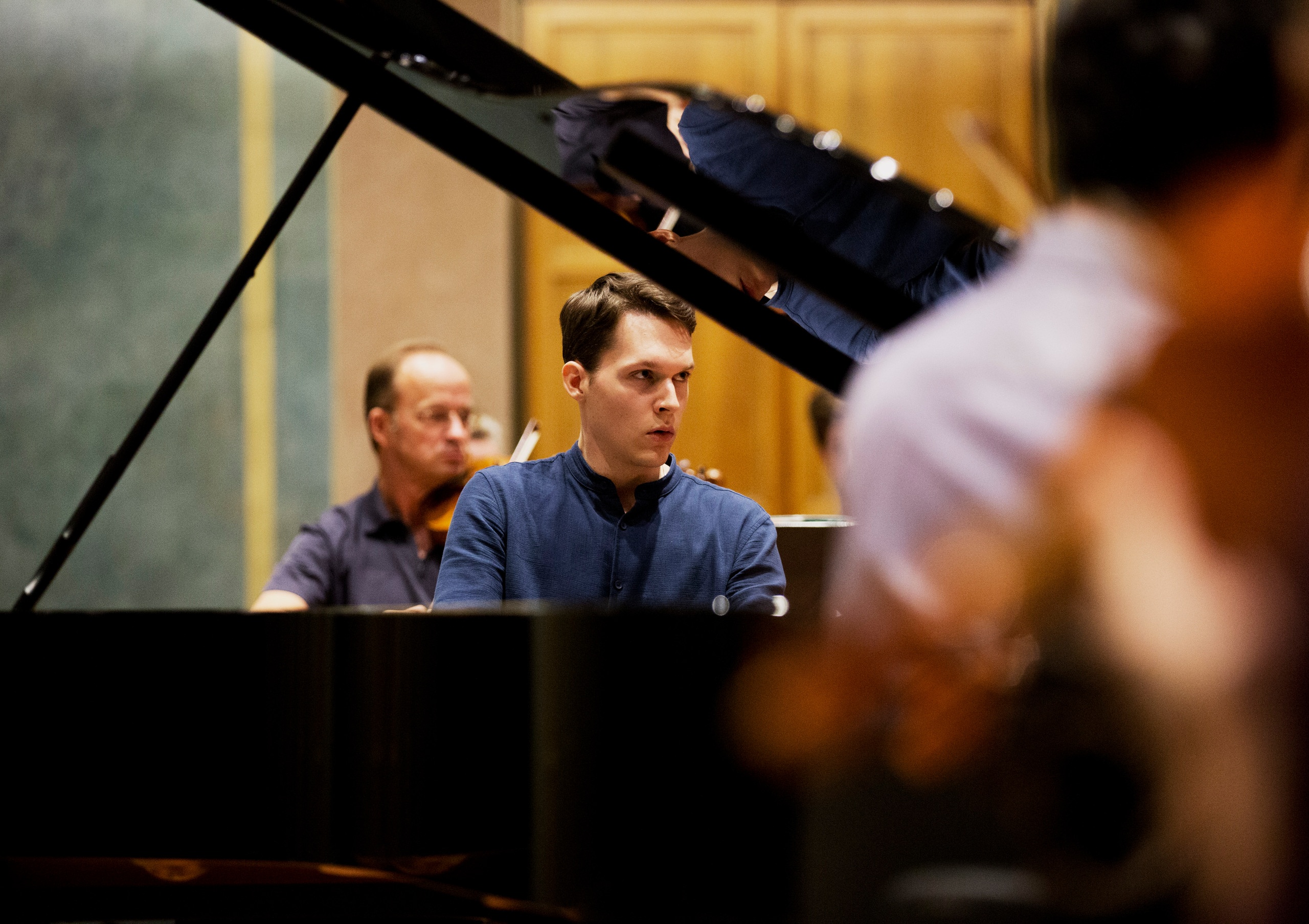 Pianist Lukas Sternath bei der Probe zum Finale des ARD-Wettbewerbs 2022. | Picture: Daniel Delang