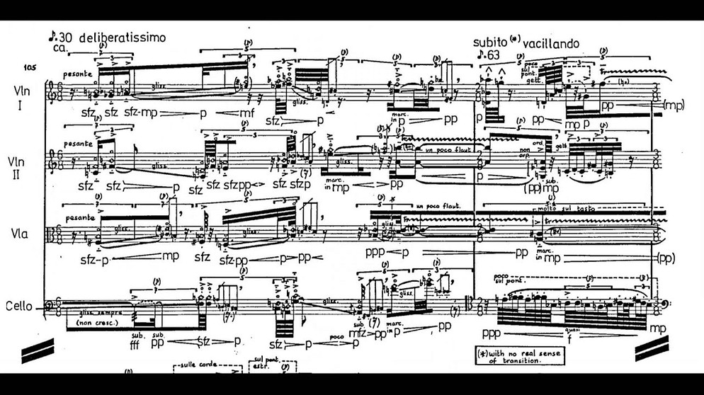 Brian Ferneyhough - String Quartet No. 2 (w/ score) (1979/80) | Bildquelle: belanna000 (via YouTube)