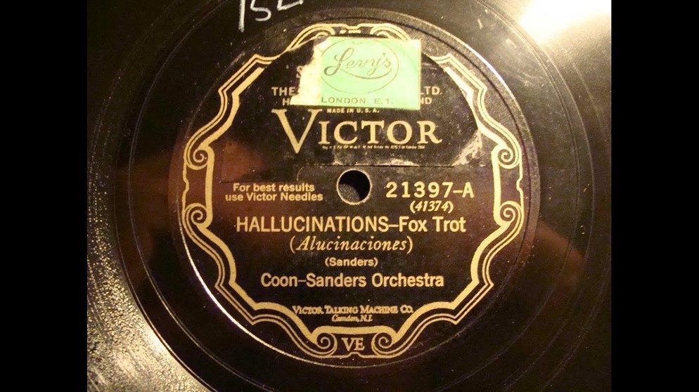 78rpm: Hallucinations - Coon-Sanders Orchestra, 1927 - Victor 21397 | Bildquelle: SwingMan1938 (via YouTube)
