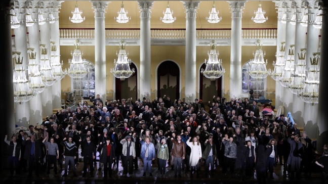Szenenbild Prokofjews "Krieg und Frieden" - Bayerische Staatsoper März 2023 | Bildquelle: © Wilfried Hösl/Bayerische Staatsoper