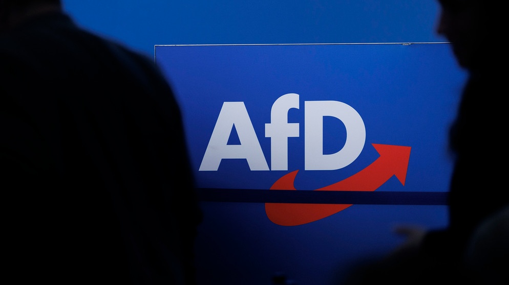 ARCHIV - 28.07.2023, Sachsen-Anhalt, Magdeburg: Delegierte gehen vor dem Parteilogo bei dem AfD-Bundesparteitag in Magdeburg. (zu dpa: «Verfassungsschutz: AfD ist gesichert rechtsextremistisch») Foto: Carsten Koall/dpa +++ dpa-Bildfunk +++ | Bildquelle: dpa-Bildfunk/Carsten Koall