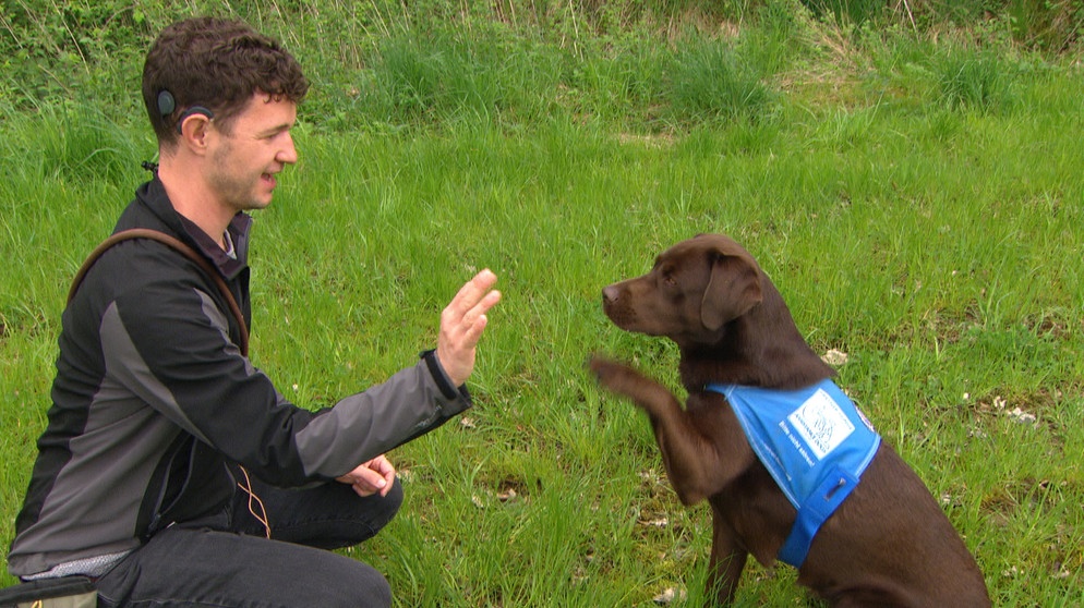 Forian Etlinger mit seinem Assistenzhund Soley | Bildquelle: BR