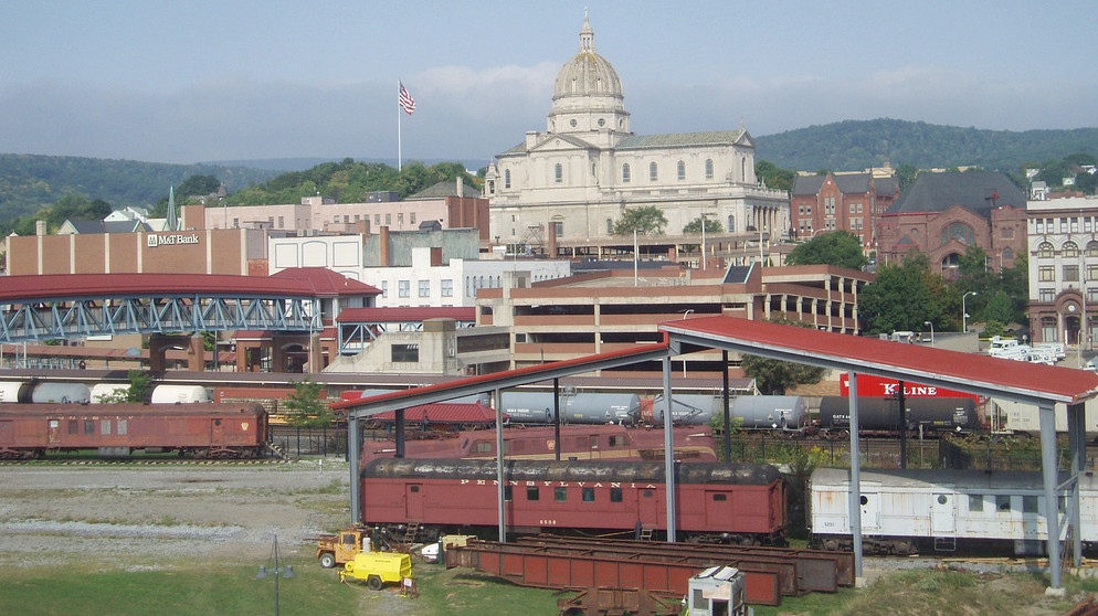 Blick auf das Außengelände des Railroad Memorial Museum Altoona, Pennsylvania. | Bildquelle: BR/SWR/Hagen von Ortloff