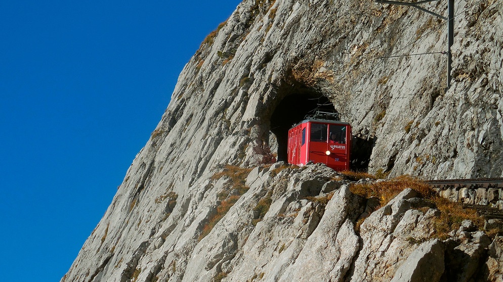 Pilatusbahn in der Eselwand. | Bildquelle: SWR/Alexander Schweitzer