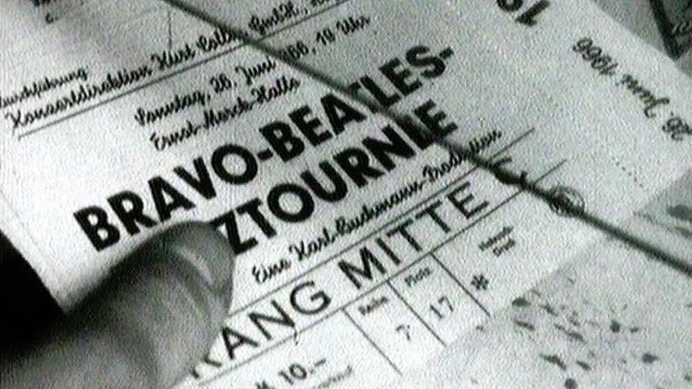 Eine der begehrten Eintrittskarten für die "BRAVO"-Beatles-Blitztournee. | Bildquelle: BR