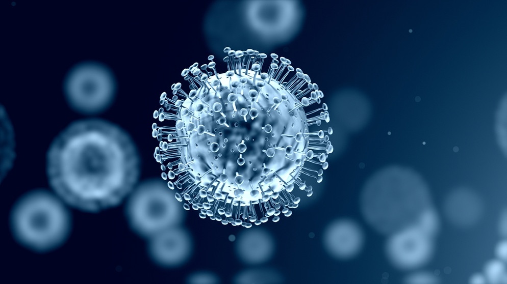 Grafische Darstellung des Covid-19-Virus. | Bildquelle: stock.adobe.com/Jezper