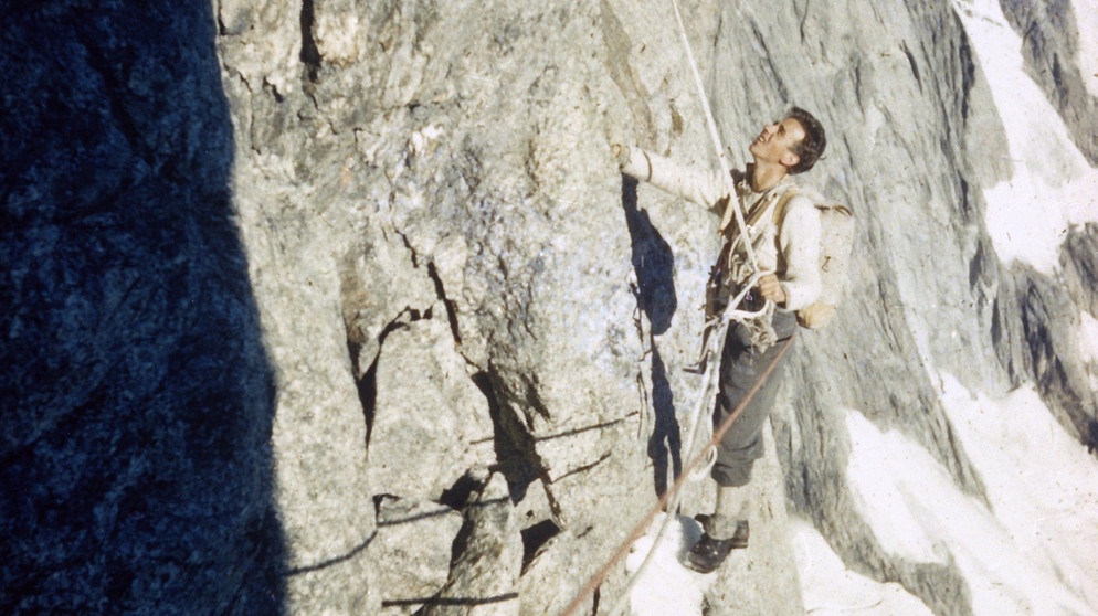 Gerhard Baur begleitet mit seiner Kamera die beiden Spitzenkletterer Stephan Siegrist und Daniel Anker und kombiniert die Aufnahmen mit dem mehrfach ausgezeichneten Dokumentarspiel von 1981 über die Eiger-Nordwand-Tragödie 1936. | Bildquelle: BR