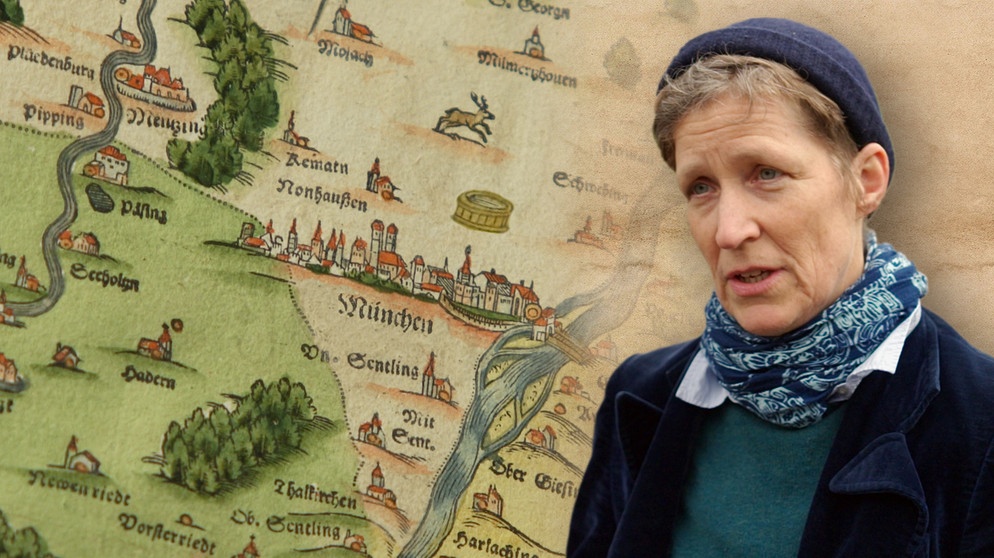 Historische Landkarte mit Flurnamen und Ahnenforscherin Dr. Yeshi Rösch  | Bildquelle: BR