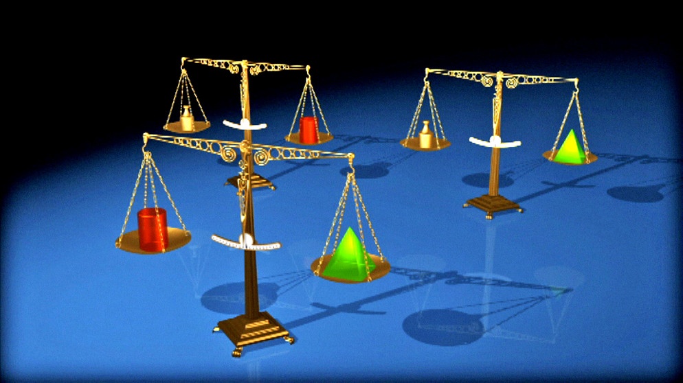Waagen als Symbol für Gleichungssysteme | Bildquelle: BR