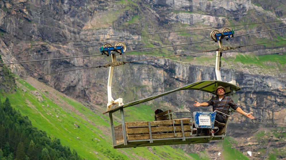Unterwegs mit Klein-Seilbahnen in der Schweiz: Chiltal Musenalp-Bahn | Bildquelle: BR/André Goerschel