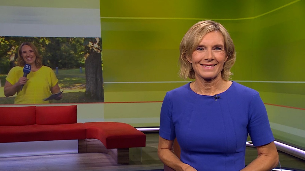 Julia Büchler beendet die Frankenschau aktuell und übergibt an Ulla Küffner mit dem Wetter. | Bildquelle: BR