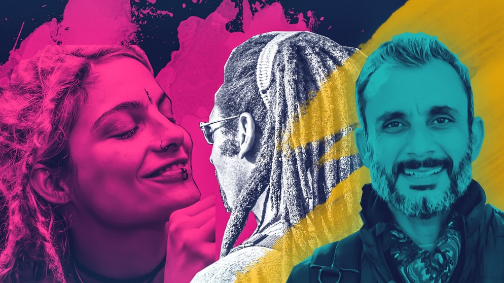 Zwei Menschen mit Rastas, Dreadlocks; rechts Moderator Ramo Ali | Bildquelle: picture-alliance/dpa, colourbox.com, Montage: BR
