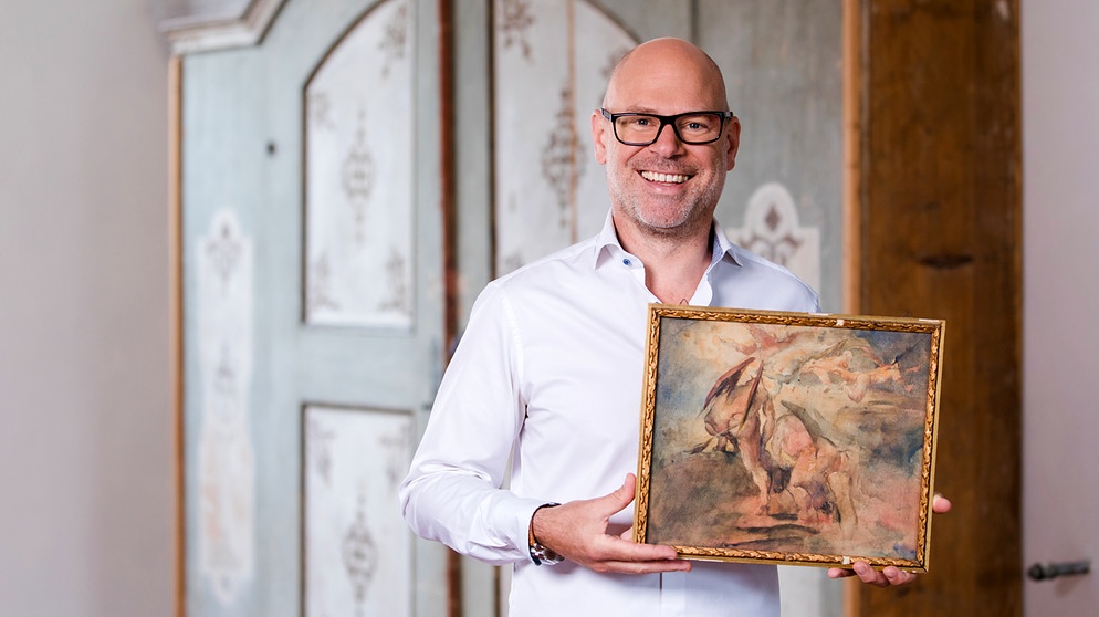 Das Aquarell, das vom Urgroßvater in den Familienbesitz kam, gefällt nicht so besonders. Ob die Wertschätzung nach der Beratung durch die Experten im Kloster Benediktbeuern steigen wird?  | Bildquelle: BR/Vera Johannsen