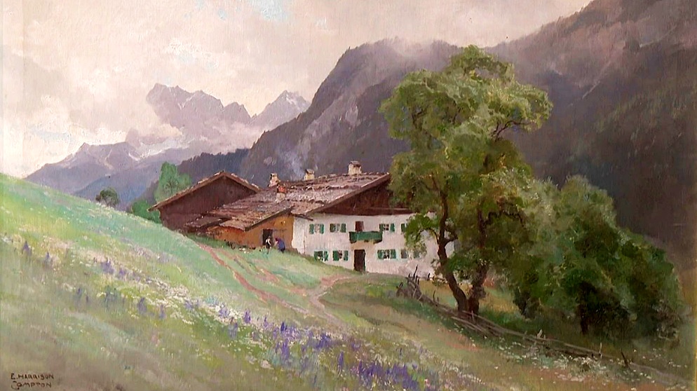 Edward Harrison Compton liebte die Berge der nördlichen Alpen und hat sie oft gemalt, wie auf diesem Bild eines einsamen Bergdorfs. Ist es wirklich ein Original dieses bayerischen Malers englischer Abstammung? Geschätzter Wert: 4.000 bis 6.000 Euro | Bildquelle: BR