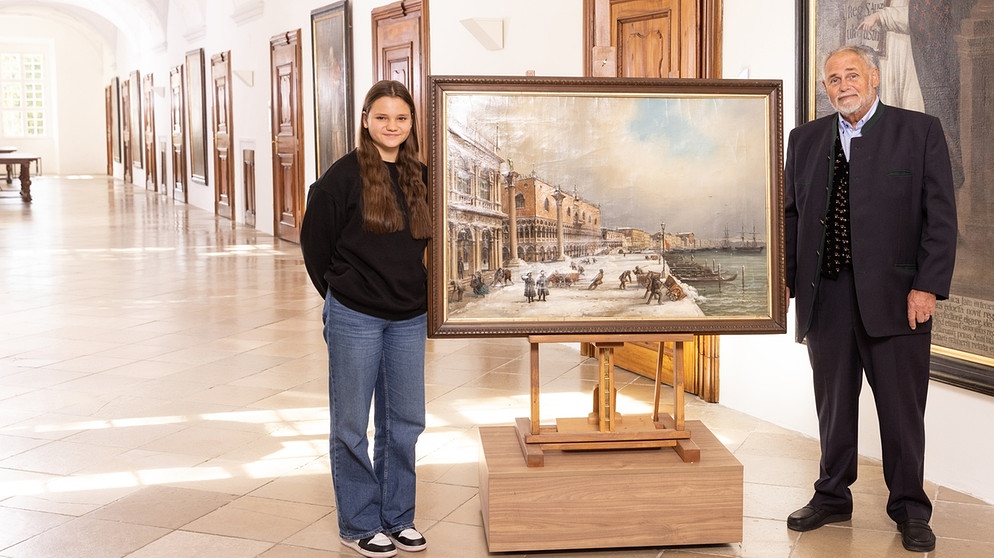 "Venedig im Schnee" - ein seltenes Ereignis, laut Signatur festgehalten um 1857 vom Maler Carlo Grubacs. Ob das zusammenpasst, wissen die Experten von "Kunst + Krempel" im österreichischen Herzogenburg. | Bildquelle: BR
