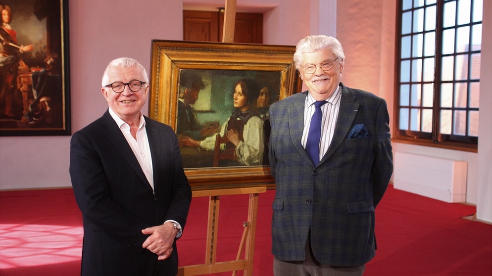 Die "Kunst + Krempel"-Experten für Gemälde: Dr. Herbert Giese (links) und Prof. Dr. Hans Ottomeyer im Schloss Dachau (März 2021) | Bildquelle: BR