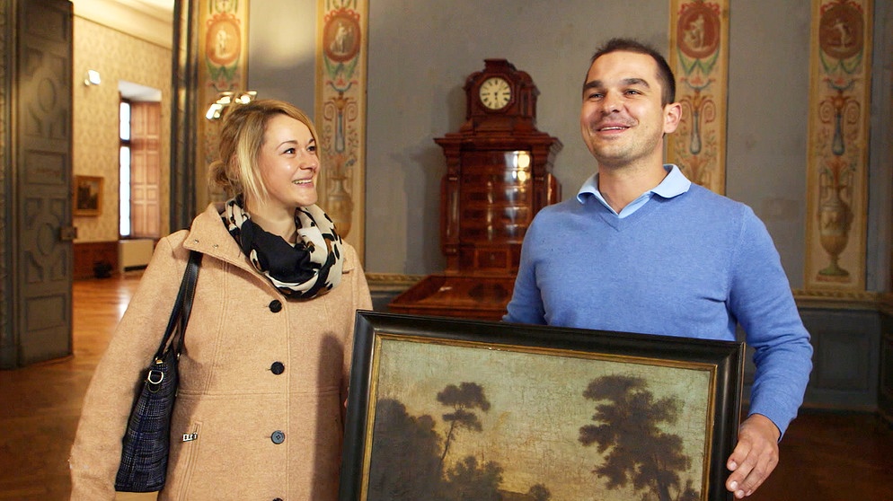 Die Landschaft aus dem 17. Jahrhundert ist ein Dachbodenfund: Um herauszufinden, ob sie wirklich vom bedeutenden Maler Claude Lorrain stammt, müssen die Experten von "Kunst + Krempel" im Schloss Schleißheim unter eine dicke Staubschicht schauen. | Bildquelle: BR