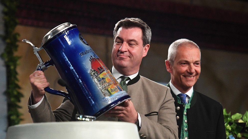 Maibockanstich 2019 mit Markus Söder | Bildquelle: picture alliance / Felix Hörhager/dpa | Felix Hörhager
