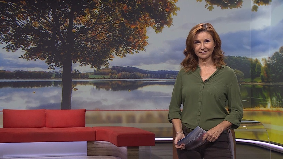 Moderatorin Karin Schubert in der Frankenschau aktuell vom 10. Oktober. | Bildquelle: BR