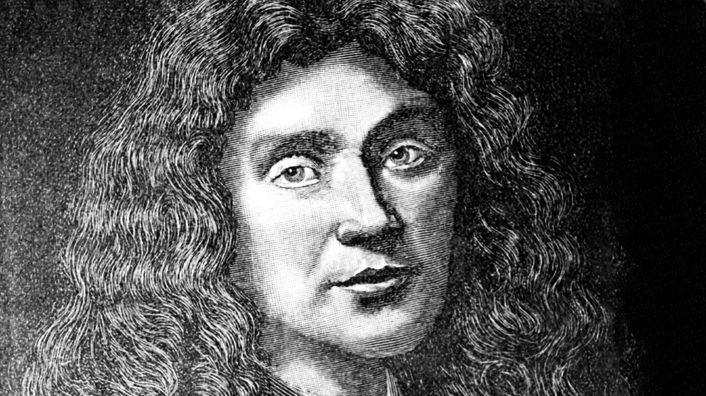 Zeitgenössischer Stich des französischen Dichters und Schauspielers Moliere (eigentlich Jean-Baptiste Poquelin) | Bildquelle: picture-alliance/dpa