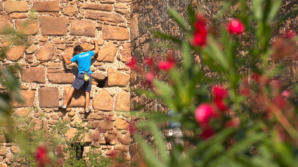 Klettern an Schloss Siegmundskron | Bildquelle: BR/Tom Dauer