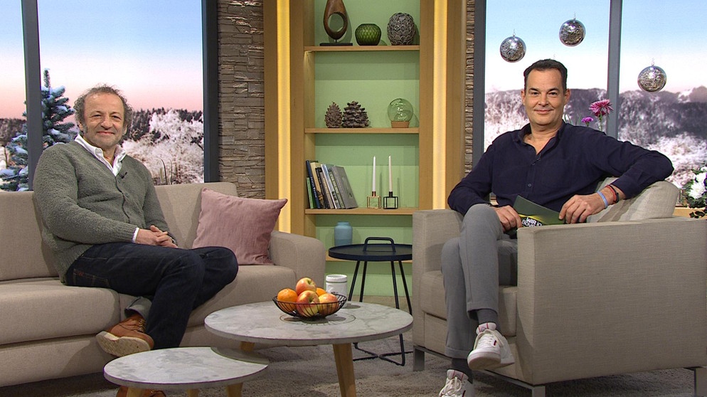 Sendung vom 29.01.2024: BR "Freizeit"-Gesicht und Schauspieler Max Schmidt und Moderator Dominik Pöll | Bildquelle: BR