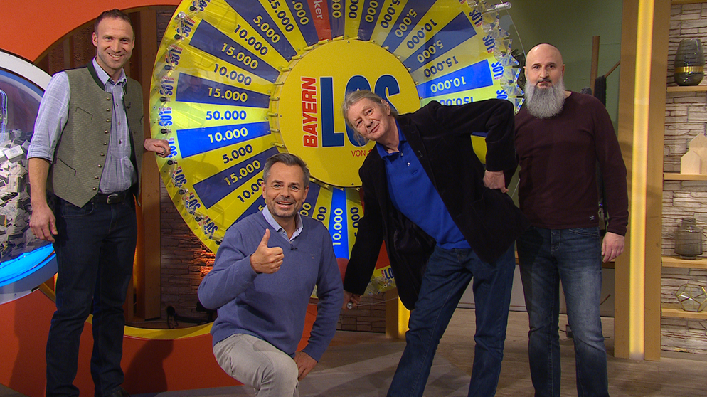 Franz Pesch, Moderator Michael Sporer, Tone Anton Schmid und Alexander Stuber | Bildquelle: Wir in Bayern
