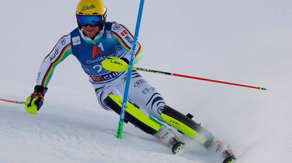 18.11.2023, Österreich, Gurgl: Ski alpin: Weltcup, Slalom, Herren, 1. Durchgang: Sebastian Holzmann aus Deutschland in Aktion.  | Bildquelle: dpa-Bildfunk/Giovanni Pizzato