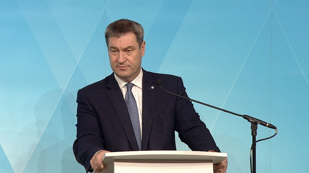 Pressekonferenz mit Ministerpräsident Markus Söder | Bildquelle: BR