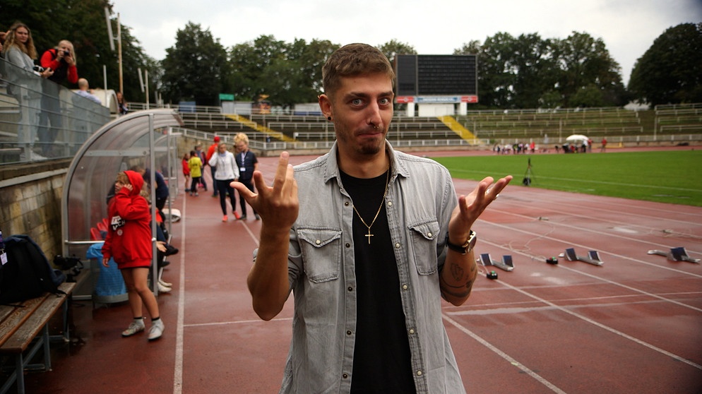 Jason Giuranna auf dem Sportfest | Bildquelle: BR