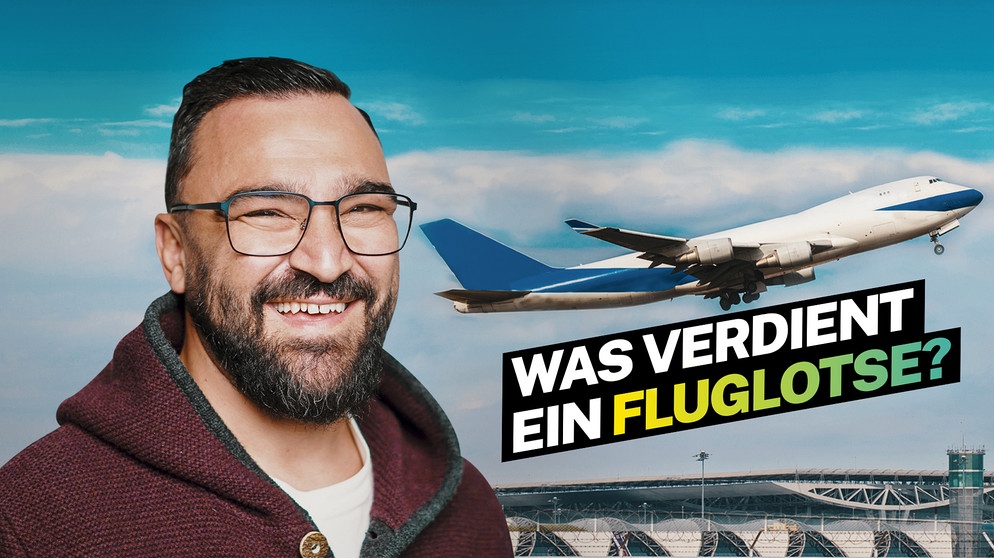 Fluglotse Mustafa vor startendem Flugzeug | Bildquelle: colourbox.com/
Anek
, Montage: BR