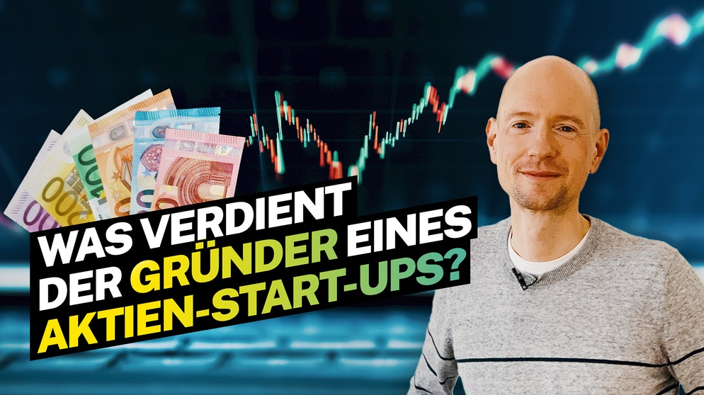 Torsten Tiedt, Gründer eines Aktien-Start-ups, vor einer Aktienanalyse. | Bildquelle: BR