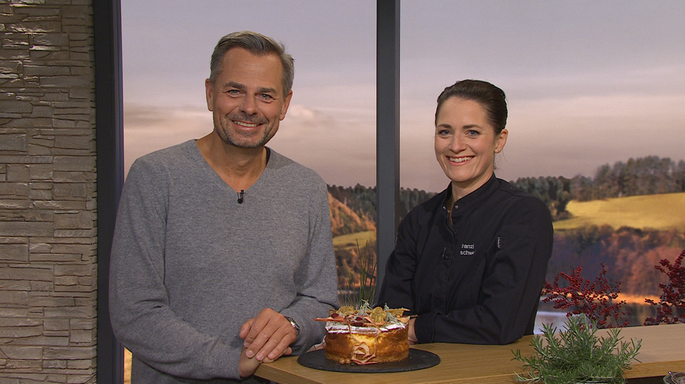 Moderator Michael Sporer und Konditorin Franziska Schweiger | Bildquelle: BR