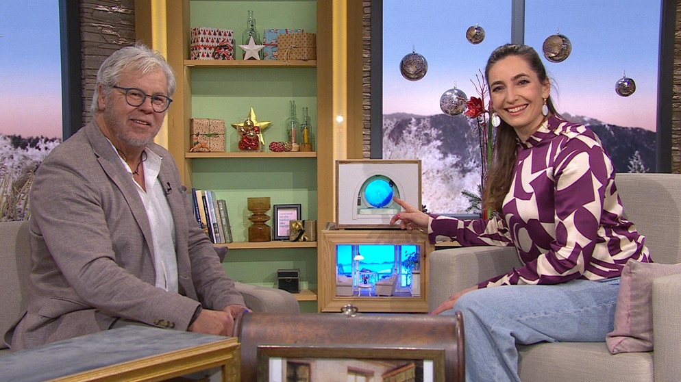 Miniaturwelten-Erschaffer Günther Hoffmann und Moderatorin Andrea Lauterbach  | Bildquelle: BR
