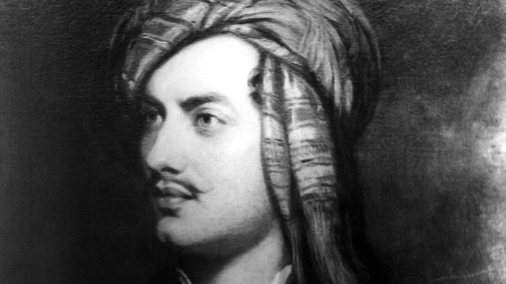 Lord Byron - der englische Dichter in einer zeitgenössischen Darstellung | Bildquelle: picture-alliance/dpa