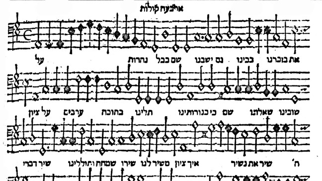 Notenblatt von Salomone Rossi | Bildquelle: © www.jewishchoralmusic.com
