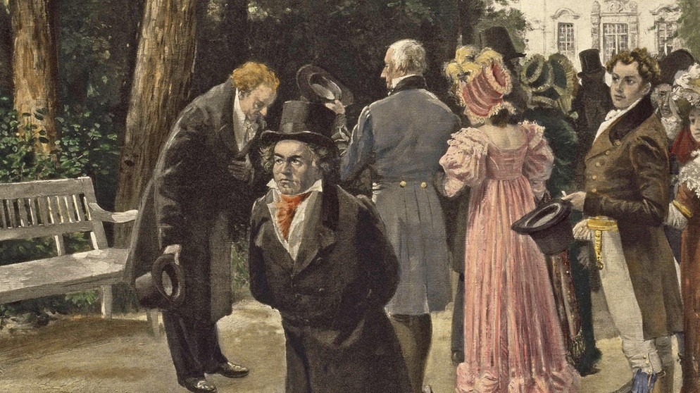 Beethoven und Goethe treffen sich in Teplitz, 1812 | Bildquelle: picture alliance / akg