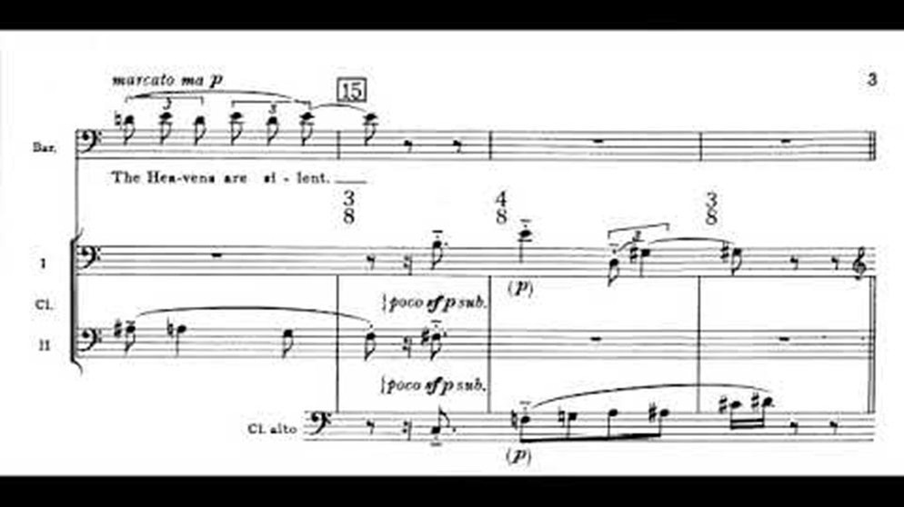 Igor Stravinsky - Elegy for JFK for Soprano and Three Clarinets (1964) [Score-Video] | Bildquelle: George N. Gianopoulos (via YouTube)