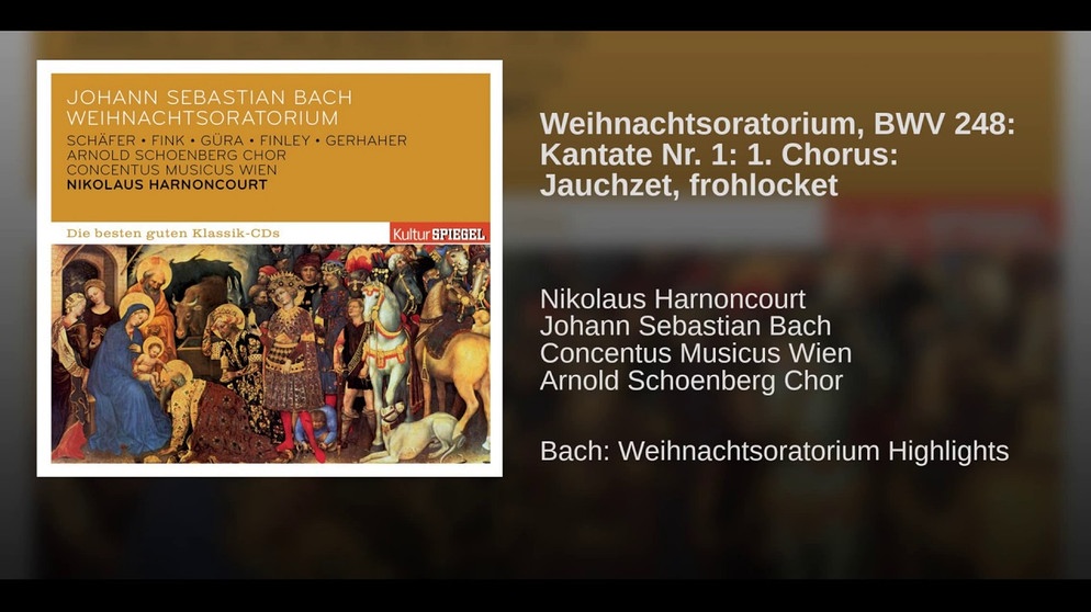 Weihnachtsoratorium, BWV 248: Kantate Nr. 1: 1. Chorus: Jauchzet, frohlocket | Bildquelle: Nikolaus Harnoncourt - Topic (via YouTube)