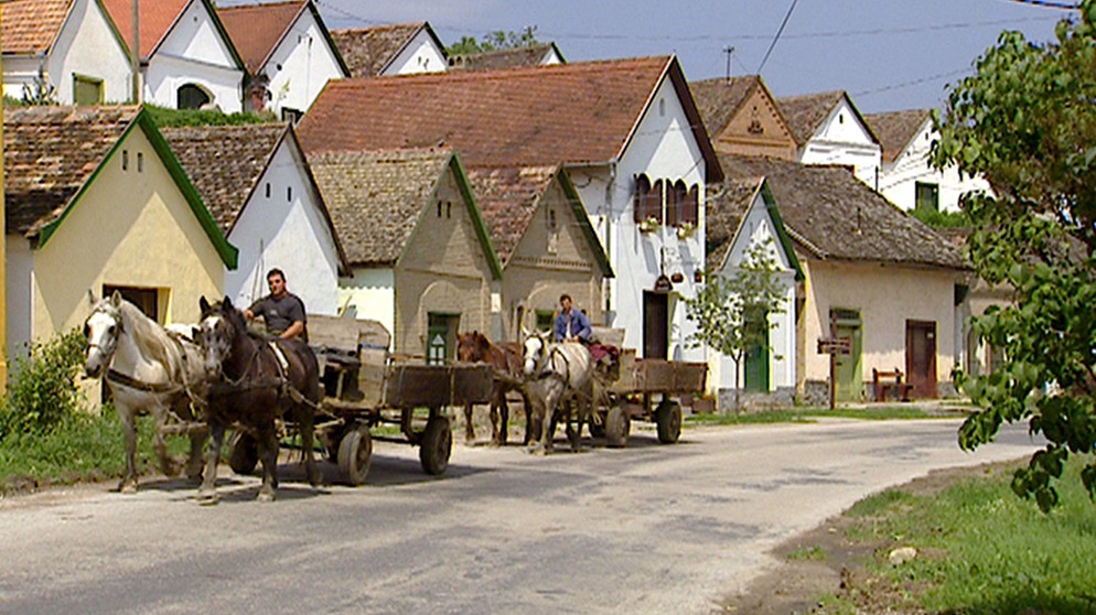 Ungarische Impressionen - Pferdefuhrwerke in einem ungarischen Dorf. | Bildquelle: BR