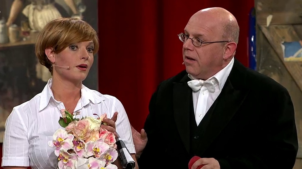 Ina Meling und Jürgen Kirner mit dem Sketch "Die Hochzeit" in der Sendung Brettl-SpitzenSKETCHE. | Bildquelle: BR