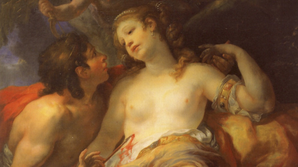 Öl auf Leinwand von Johann Michael Rottmayr, 1706, "Kephalos und Prokris" | Bildquelle: gemeinfrei