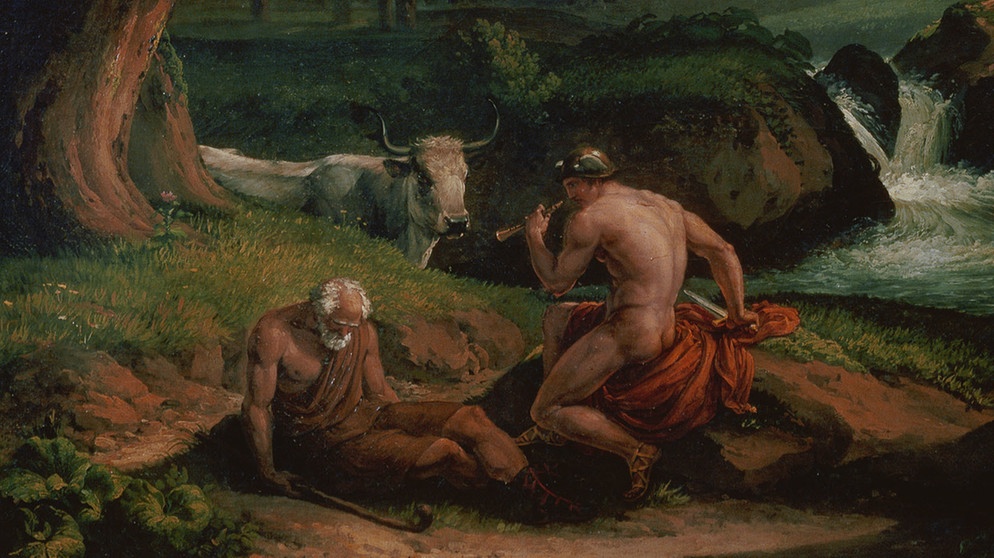 Öl auf Leinwand von Johann Christian, 1805: "Landschaft mit Merkur,Argus und Io". | Bildquelle: picture-alliance/dpa